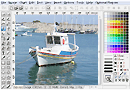 Photo auto-digitized with cross stitch