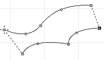 Vector boundaries of column (satin) object