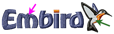 Generated stitches - some letters have pattern