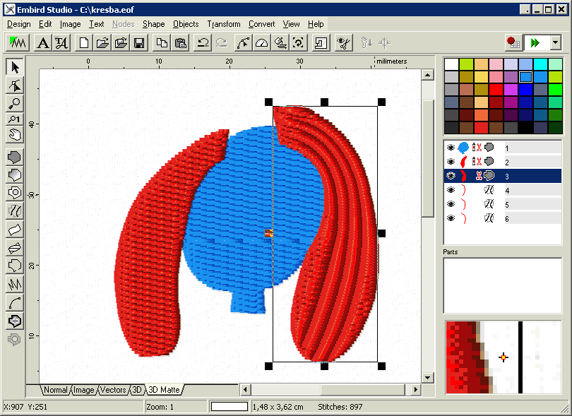 Embird Tutorial - Digitizing Studio - Creating Fill Objects