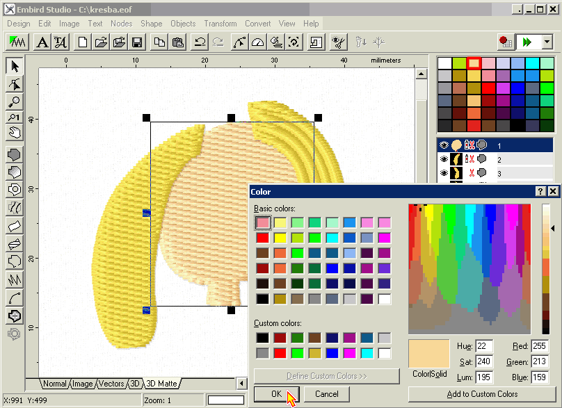 Embird Tutorial - Digitizing Studio - Creating Fill Objects