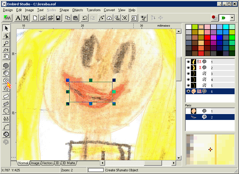 Embird Tutorial - Digitizing Studio - Creating Fill Objects