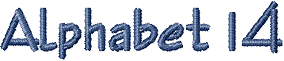 Embroidery lettering - pre-digitized alphabet 14