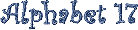 Embroidery lettering - pre-digitized alphabet 17