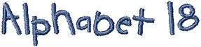Embroidery lettering - pre-digitized alphabet 18