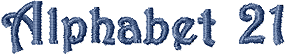 Embroidery lettering - pre-digitized alphabet 21