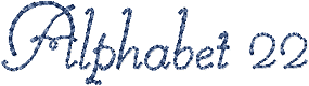 Embroidery lettering - pre-digitized alphabet 22
