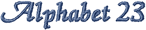 Embroidery lettering - Alphabet 23