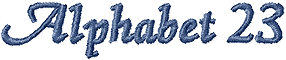 Embroidery lettering - pre-digitized alphabet 23