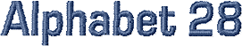 Embroidery lettering - pre-digitized alphabet 28
