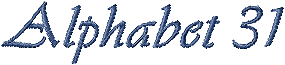 Embroidery lettering - pre-digitized alphabet 31