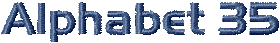 Embroidery lettering - pre-digitized alphabet 35