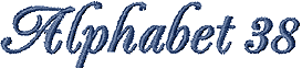 Embroidery lettering - Alphabet 38