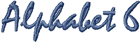 Embroidery lettering - pre-digitized alphabet 6