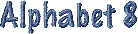 Embroidery lettering - pre-digitized alphabet 8