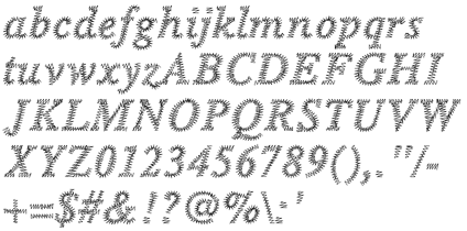 Embroidery lettering - pre-digitized alphabet 1