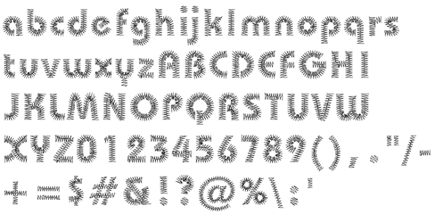 Embroidery lettering - pre-digitized alphabet 10