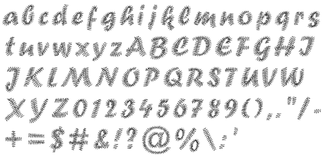 Embroidery lettering - pre-digitized alphabet 15