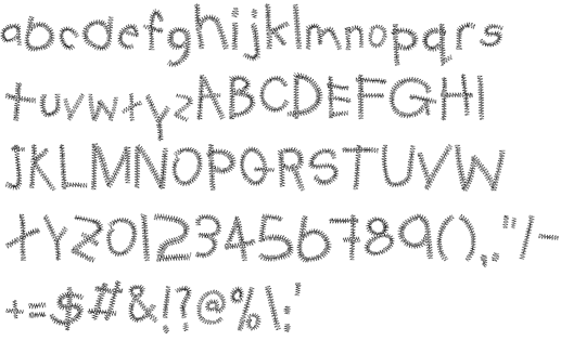 Embroidery lettering - pre-digitized alphabet 18