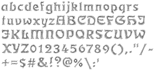 Embroidery lettering - pre-digitized alphabet 26