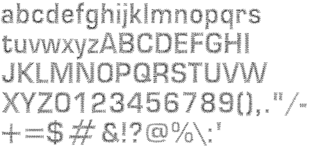 Embroidery lettering - pre-digitized alphabet 28