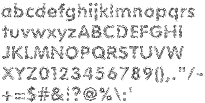 Embroidery lettering - pre-digitized alphabet 34
