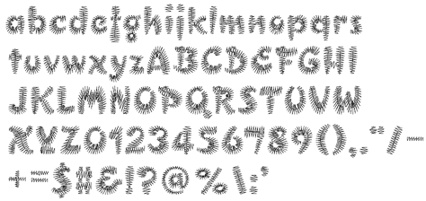Embroidery lettering - pre-digitized alphabet 39