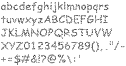 Embroidery lettering - pre-digitized alphabet 4