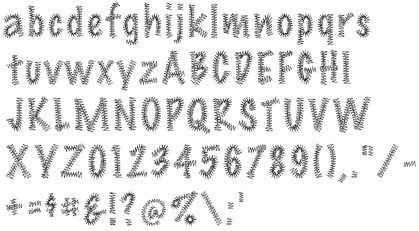 Embroidery lettering - pre-digitized alphabet 8