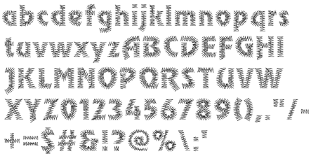 Embroidery lettering - pre-digitized alphabet 9