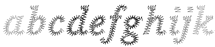 Pre-digitized embroidery font