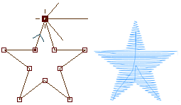 Embird Studio 1 Vector outlines filled with stitches