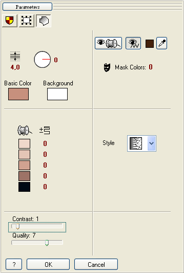 Sfumato Stitch - window with sfumato parameters