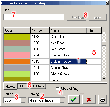 Thread Catalog window