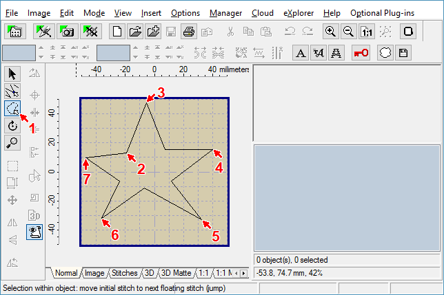 Draw polygon using Freehand Select Mode