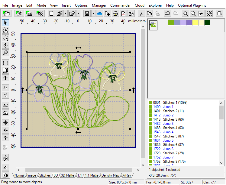 Check the new object in 3D view mode