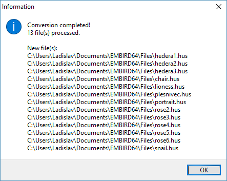 how to convert file format embird how to convert file format embird