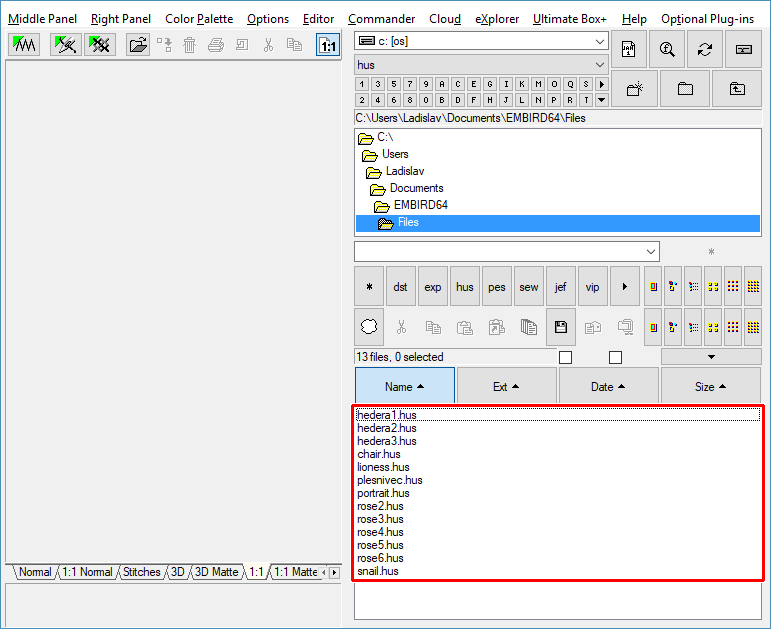 Converted files