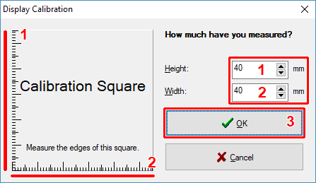 Measure Calibration Square