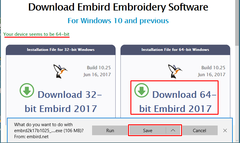 embird downloads