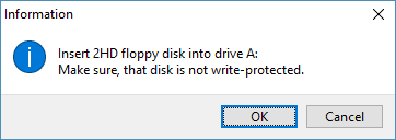 Insert floppy disk