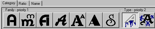 Special Fonts - Categories Mode