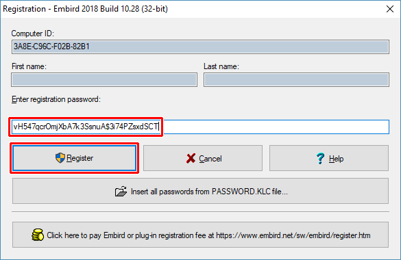 Insert password from clipboard