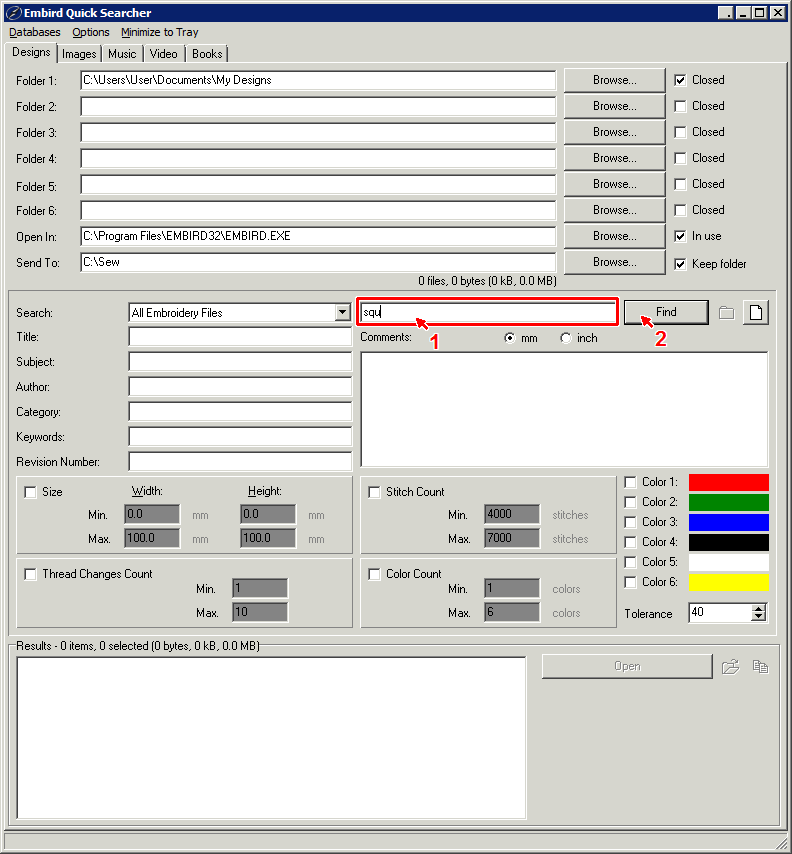 Embird Tutorial - Embird Quick Searcher