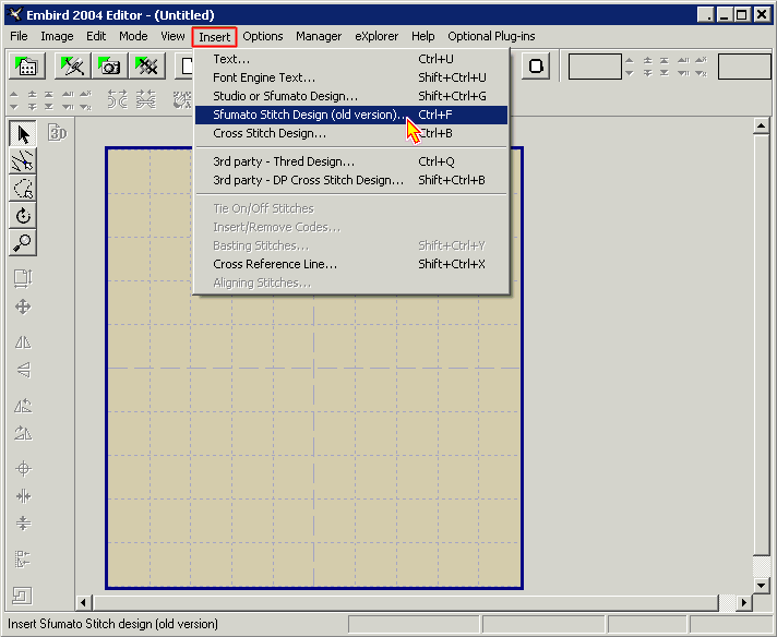 Embird Tutorial - Sfumato Stitch (old version): Creating Design