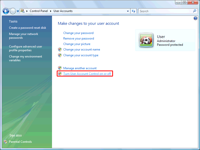 Embird Tutorial - Disabling the UAC in Windows Vista