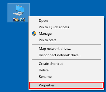 Right click Computer and choose Properties