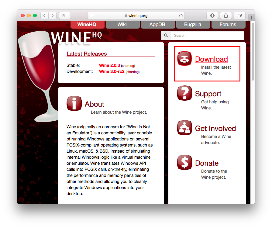 wine mac os x download