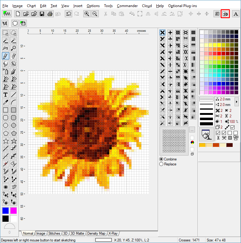 Auto-digitized design from background image